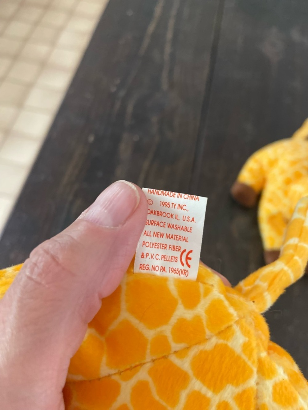 Ty Beanie Babies Twigs Yellow Giraffe Plush Toy - Soft Kids Stuffed Animal - Picture 5 of 8